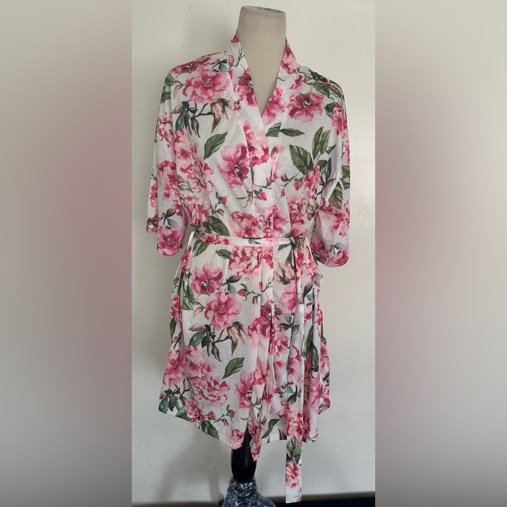 Show Me Your Mumu Brie Robe Garden of Blooms lightweight feminine robe size 0/S - Picture 2 of 10